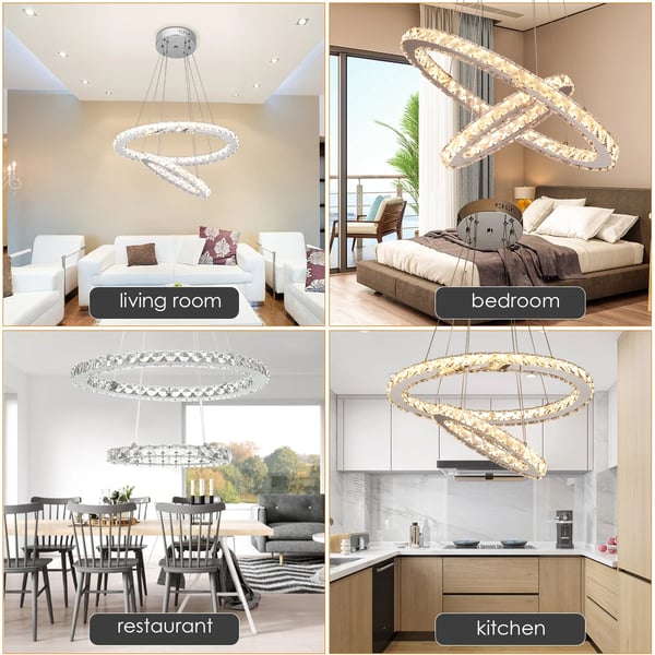 Loftlampe, Moderne Design, Justerbar Højde,HVID, 60x45x150cm, ændrebar