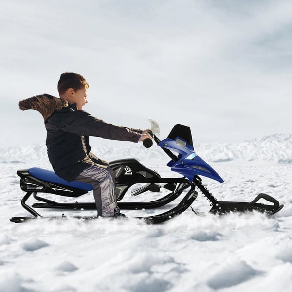 Sneslæde, Styrbar Design, Sikkerhedsbremsesystem,Blå