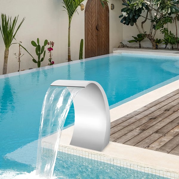 Poolfontän, 304 rostfritt stål, elegant vattenfunktion,Silver