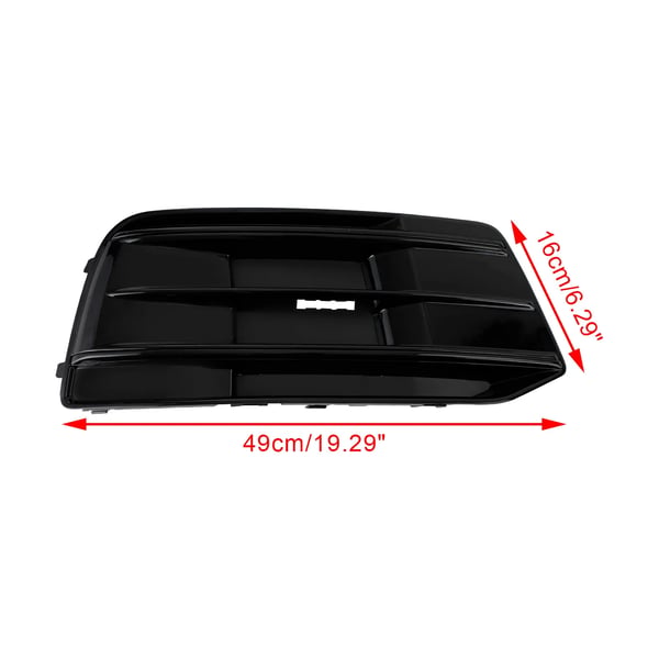 Front Bumper Cover Grille Bezel Insert, Glans Sort, Plastik, Direkte Erstatning, Kompatibilitet med Audi Q5 2018-2022, Forbedret Holdbarhed