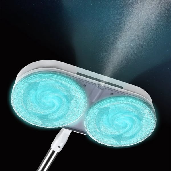 Elektrisk Gulvmoppe, Trådløs, LED Belysning,hvid, EU