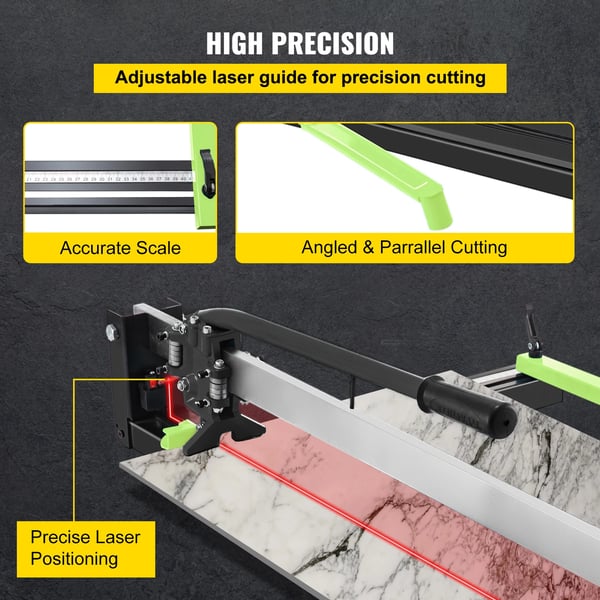 Kakelskärare, Laserprecision, Kraftig Design,800mm