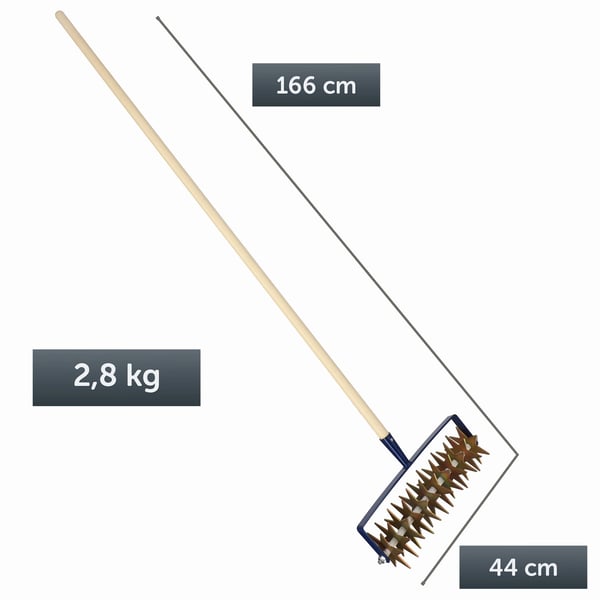 Kultivaattori, 166 cm pituus, Monikäyttöinen työkalu, Teräsmateriaali, Sopii erilaisille maatyypeille, Kevyt muotoilu