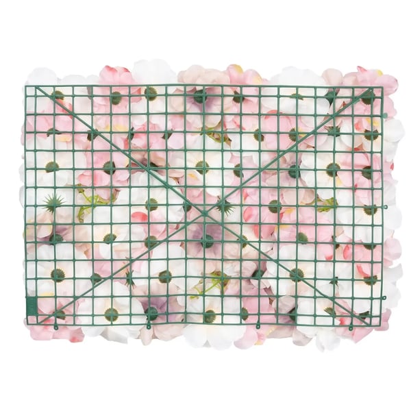 Blomster Vægpanel, Realistisk Kunstig Blomster, Alsidig Indendørs og Udendørs Brug,Pink