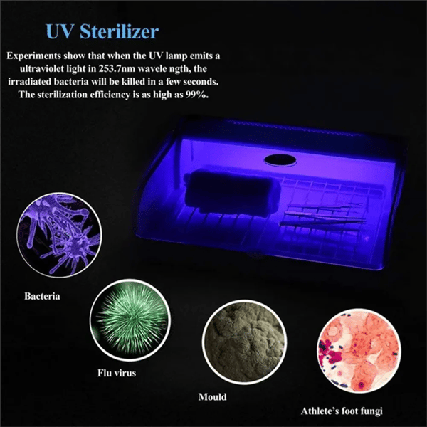 UV Sterilisator, Bærbart Design, Nem Pæreudskiftning,sort