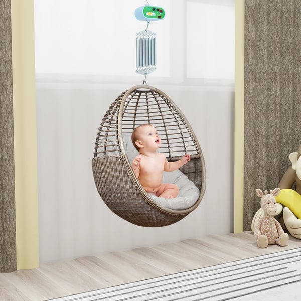 Babysvinger Controller, Belastningskapacitet 20kg, Justerbare Hastighedsniveauer 1–10, Egnet til Alder 0-2 år, Holdbare Plast- og Jernmaterialer