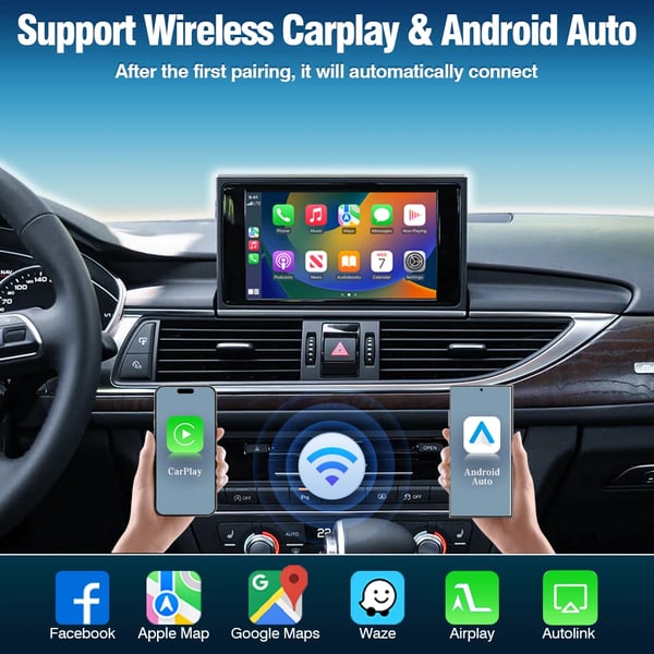 CarPlay Android Auto -liitäntä, langaton yhteys, monitoiminen tuki,A8 A8L D4 2010-2018 varten