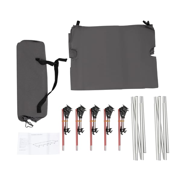 Camping seng, 7075 aluminiumlegering, 150 kg vægtkapacitet, 190 cm x 65 cm dimensioner, foldbart design, åndbart stof