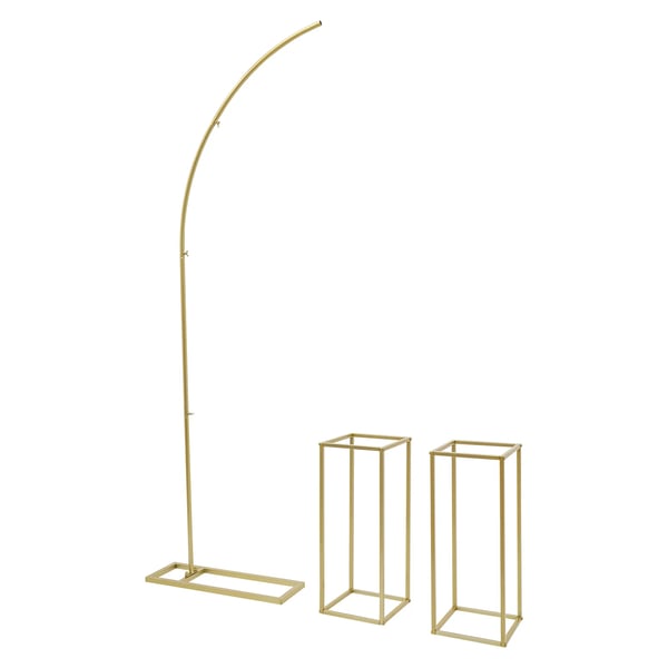 Bröllopsblomsterställ, Robust stålkonstruktion, Mångsidig design,Guld