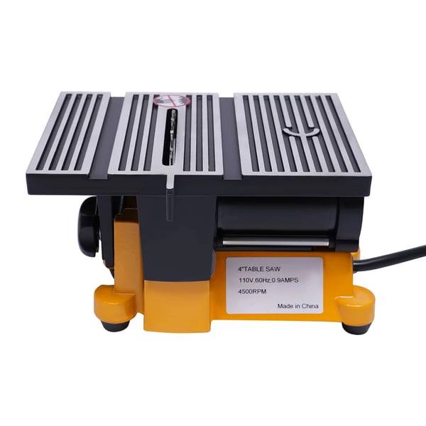 Elektrisk Bordsav, 90W Effekt, 4500 RPM Hastighed,Gul og Sort