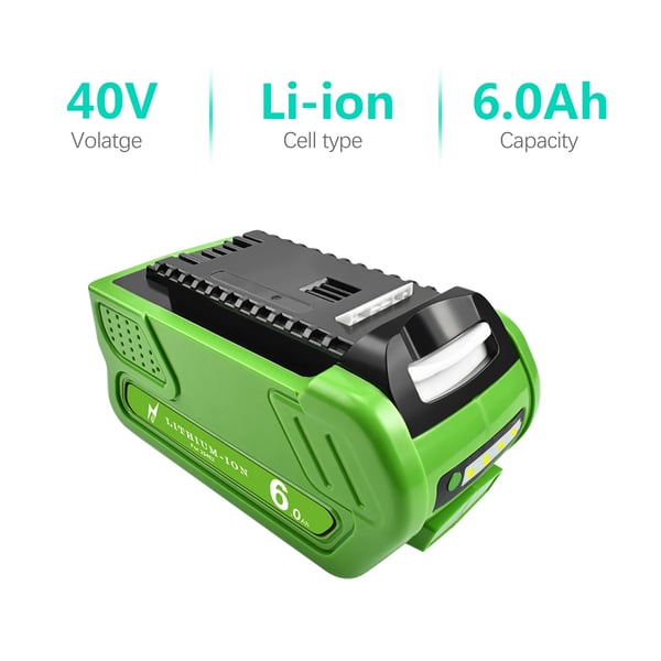 Genopladeligt batteri, 6000mAh kapacitet, 40V spænding, Li-ion type,1 pakke