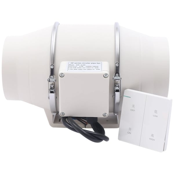 Afbudsventilator, 10 Blade, 330m³/h Luftstrøm, Dobbelt Hastighed, Nem Installation, 350mm Dimensioner