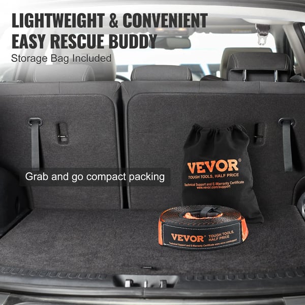 Off-Road Recovery Kit, 3 i x 30 ft Vinsjrem, 30.000 lbs Brudstyrke, 2 D-Ring Krogskruer,5 varer 17.86 lbs
