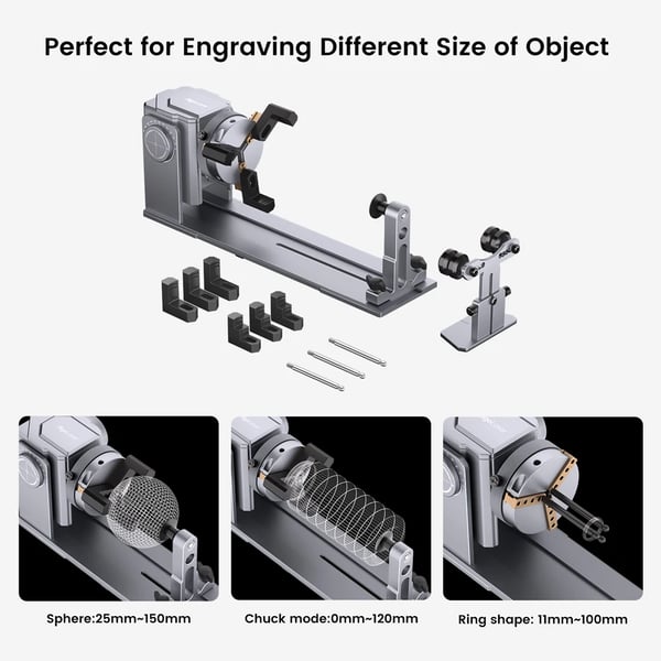 Laser Rotary Roller, Justerbar Vinkel, Høj Præcision Gravering,ARC1.0