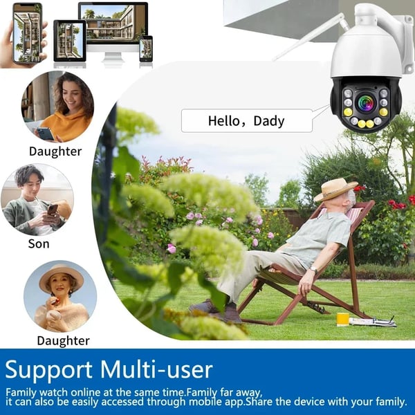 PTZ Kamera, 50x Optisk Zoom, Smart Farve Natvision,50X WIFI Ingen kort, EU stik