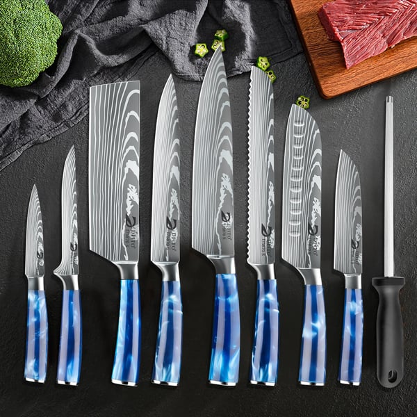Kokkekniv Sæt, Alsidige Utility Knive, Elegant Design, Miljøvenlige Håndtag