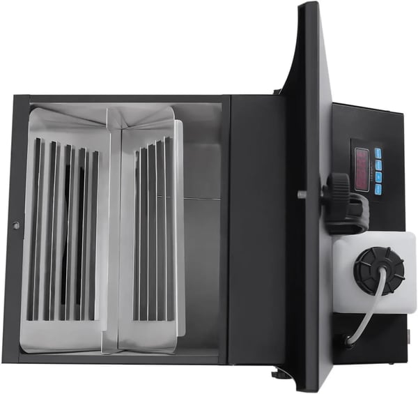 Røgmaskine, 1200W Effekt, 5000 CFM Udgivelse, 0.5L Tank, 220V Spænding, Dimensioner 32x47.5x25cm