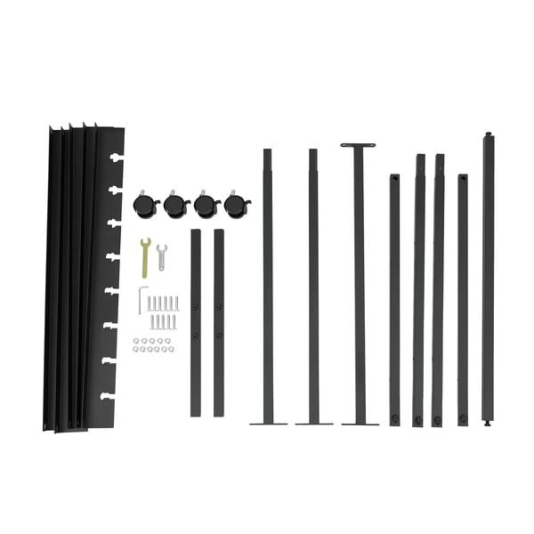 Guitar Rack Stativ, 5 Sædekapacitet, Jern + Svampemateriale,sort