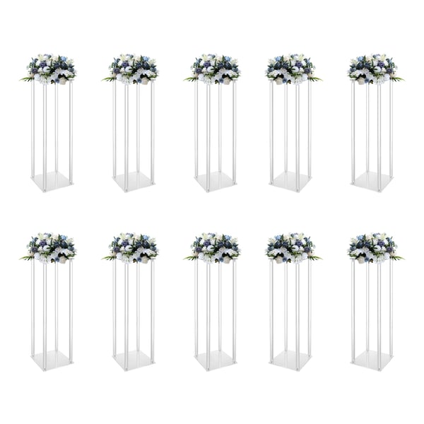 Blomsterudstillingsstand, Elegant Geometrisk Design, Holdbar Akryl,M, Klar