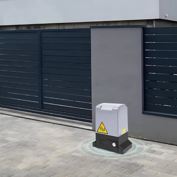 Svingportåbner, Automatisk Betjening, Kraftig Ydelse,750w, Sort og Grå