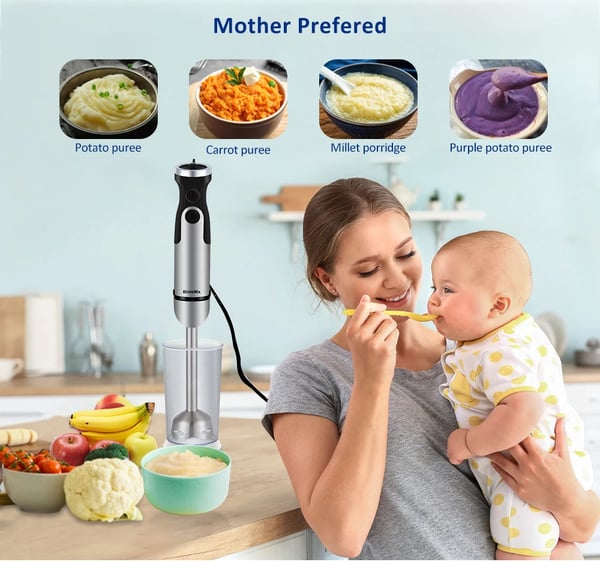 Sauvasekoittimet, 5-in-1 monitoimisetti, 1200W teho, musta