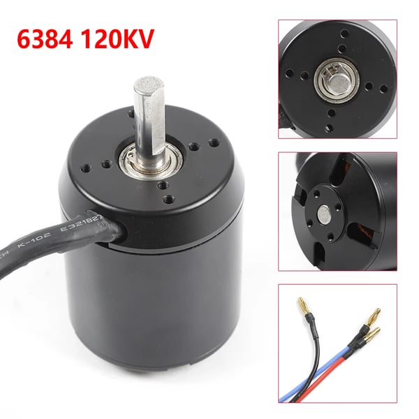 Børsteløs motor, 2970W effekt, 85% effektivitet, spændingsområde 24-60V, moment 2,5~4 N·m, omdrejningshastighed 2880-7200 rpm