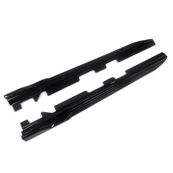Side Skirt Extension, Holdbart ABS Plast, Kompatibel med Luksus SUV Modeller,Glansende sort