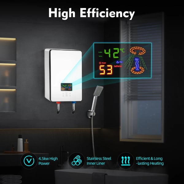 Øjeblikkelig Vandvarmer, Energisparende, Moderne Design,HVID