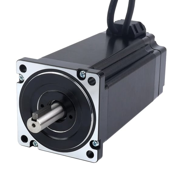 Lukket Sløjfe Steppermotor, 12Nm Holdemoment, 1,8 grader Trinstørrelse, 6A Strøm pr. Fase,14mm