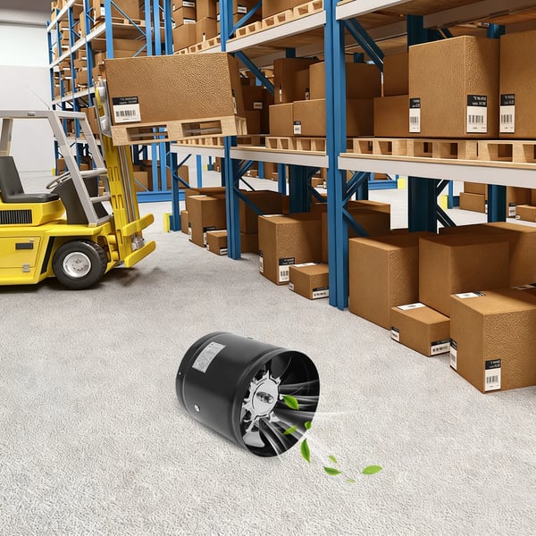 Exhaustfläkt, Hög Luftflödeskapacitet, Hållbar Design,svart