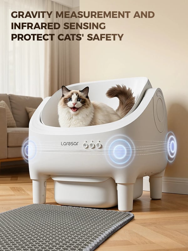 Katttoalett, Självrengörande, Infraröd Sensing Teknik,EU PLUG