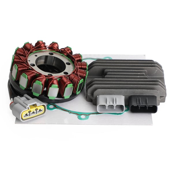 Magneto Stator og Spændingsretter, Højkvalitets ledende materiale, Kompatibel med Kawasaki ZX600 Ninja ZX-6R 2009-2017, Direkte pasform erstatning