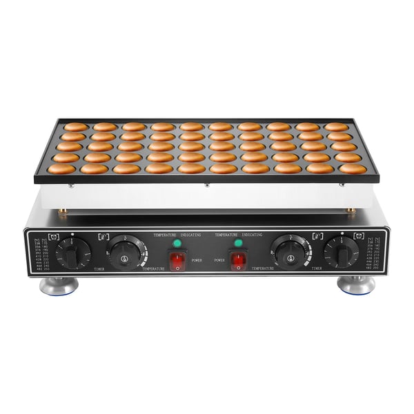 Muffinmaskine, 50 muffin huller, justerbar timer, rustfrit stål konstruktion