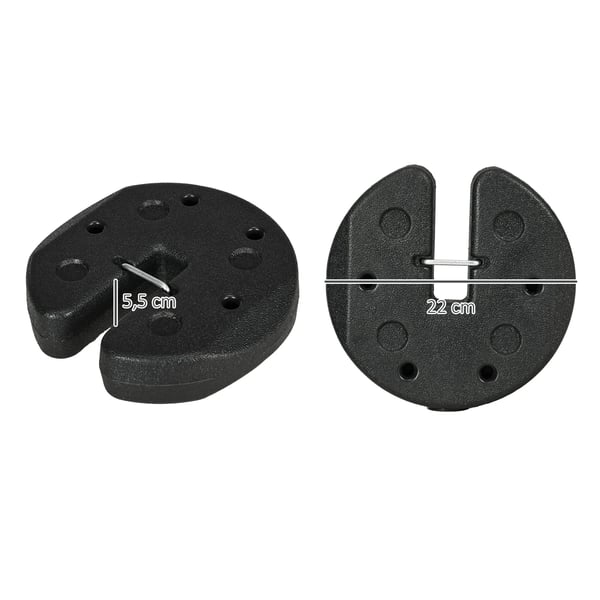 Markisvikter, 4 set, HDPE-material