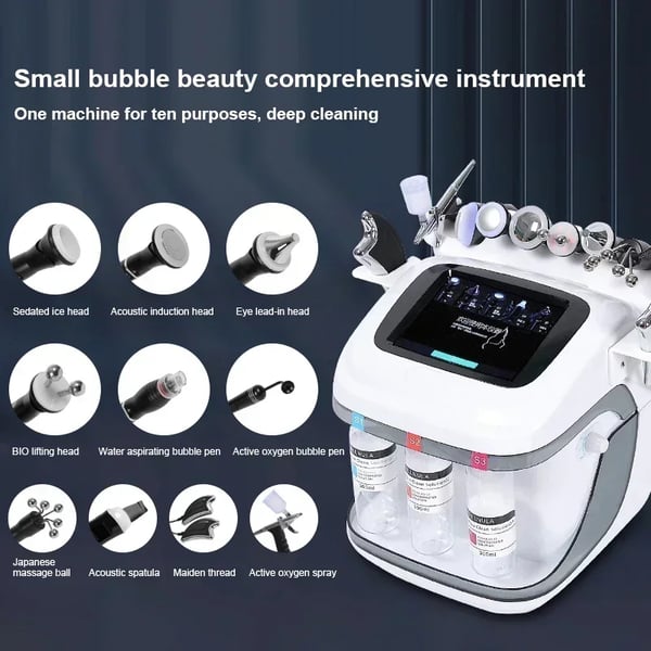 Ansigtsmaskine, Deep Aqua Peeling, Vand Oxygen Infusion,sort