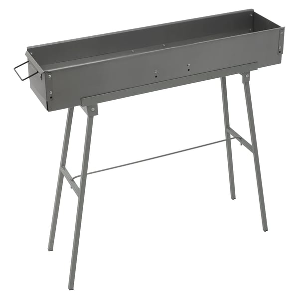 Grill, Bærbar Design, Justerbar Ildkraft,grå