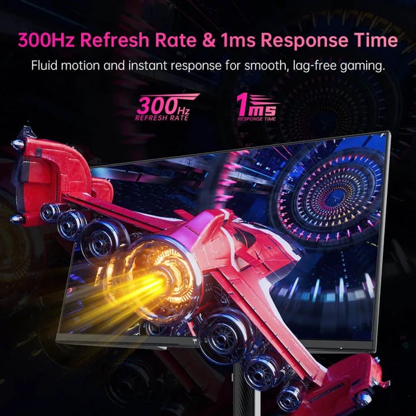 Gaming Monitor, 2560x1440 Opløsning, 300Hz Opdateringsfrekvens,KTC H27E6-a