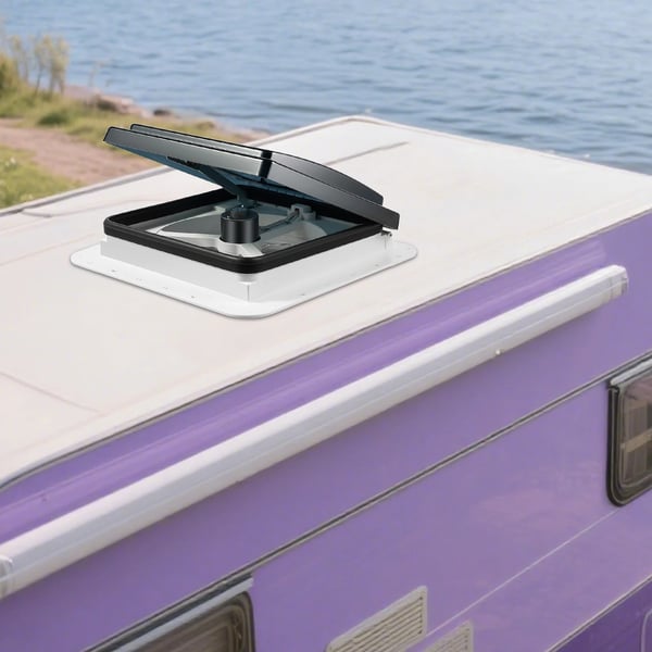 RV Ventilationsvifte, Integreret LED-lys, Vandtæt Design,HVID