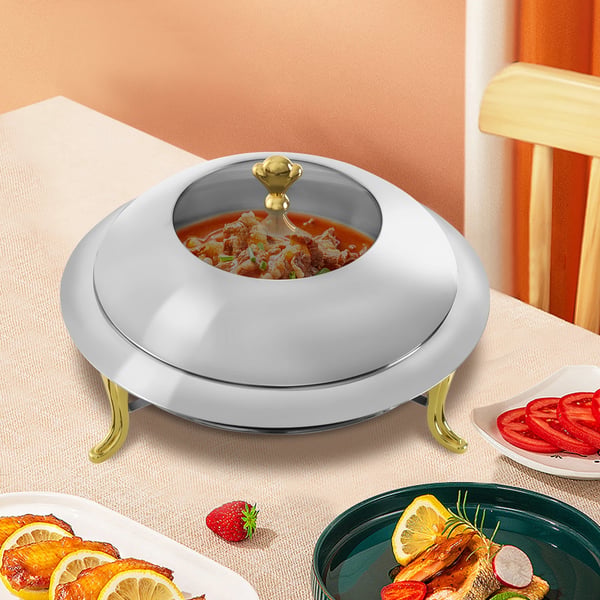 Chafing Dish, Rostfritt Stål, 3L Kapacitet,Guld