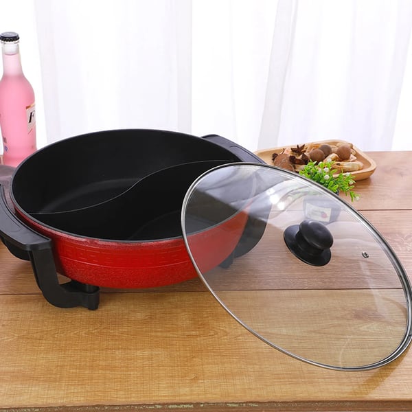 Hot Pot, 30,5 cm Diameter, 1360W Effekt, Non-Stick Belægning, Flere Temperaturindstillinger, Holdbar Aluminium Konstruktion