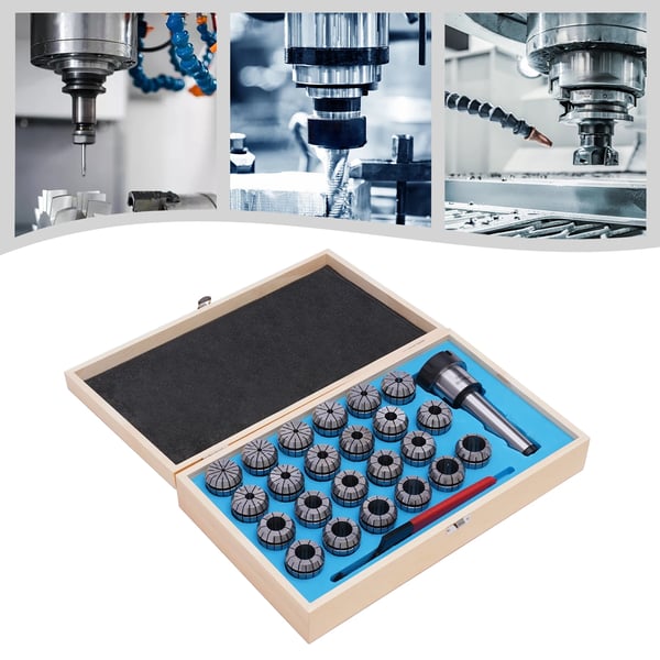 CNC Collet Chuck, 23-delt sæt, præcisionsområde 4-26 mm