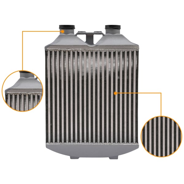 Intercooler, Højkvalitets Aluminium, Effektiv Varmeafledning,GRÅ