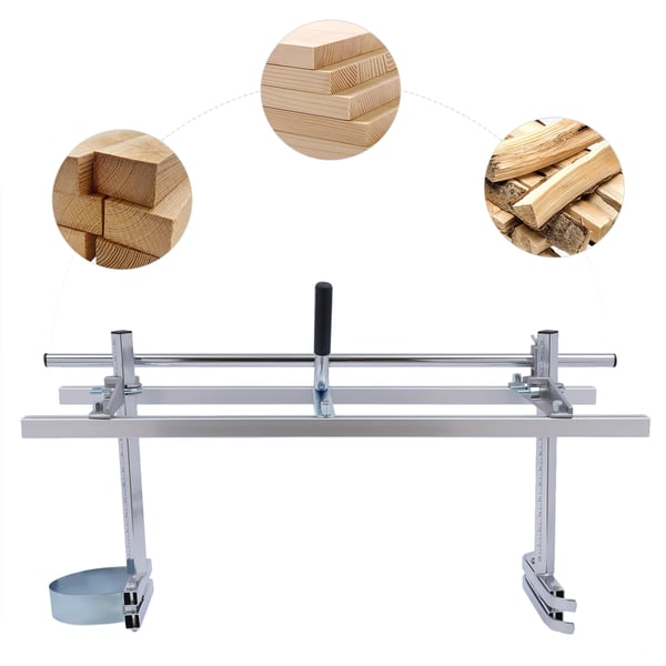 Kædesavsmølle, Aluminiumskonstruktion, Kompatibel med 14-36 tommer kædebarrer, Justerbar tykkelse 1/2-12 tommer, Maksimal bredde 31,5 tommer