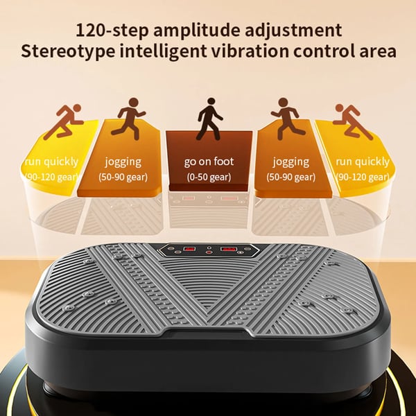 Vibrationsøvelsesmaskine, 120 justerbare hastigheder, kompakt design,Udstyr