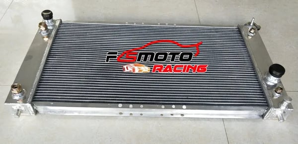 Radiator, Alt Aluminium, Kerne Størrelse 26" x 15" x 1.6", Samlet Størrelse 31.5" x 17" x 3.5"