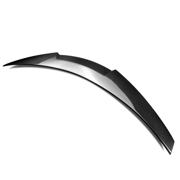 Bagspoilerlip, ABS-plast, kompatibel med kompakt luksus coupe,Kulfiberlook