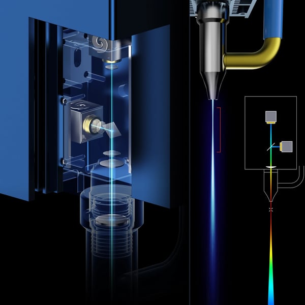 Lasergraver, Arbejdsområde 410 x 400 mm, Højtryksluftassistance, Forbedret skærehastighed, Automatisk luftassistentkontrol