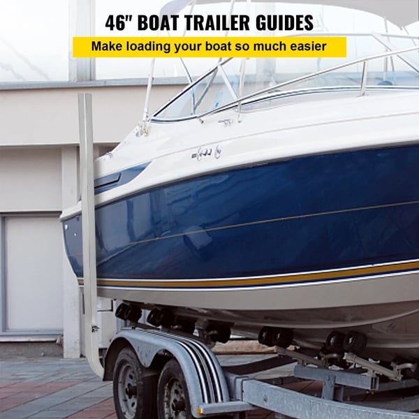 Bådtrailer Guide-ons, Justerbare Beslag, Rustbestandig Design, 46 tommer