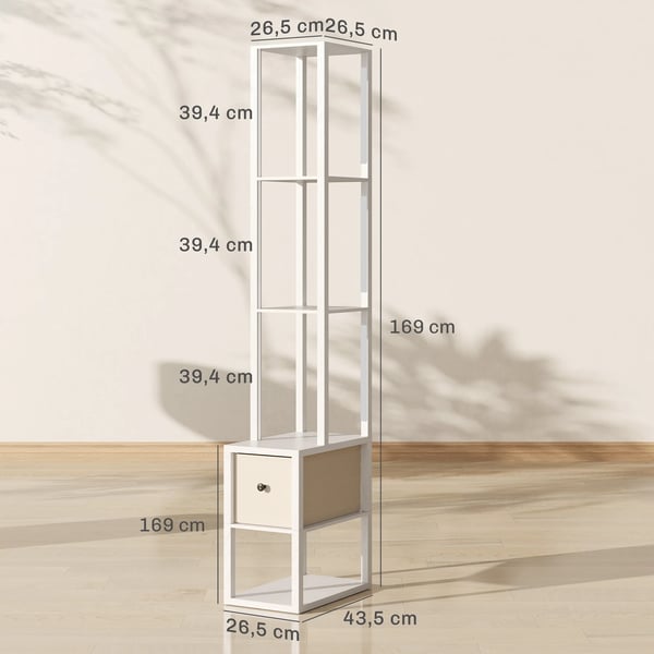 Gulvlampe, Højde 62 tommer, Bassediameter 11 tommer, AC-strømkilde, Lysflux 249-2000 lumen, Selvstændig