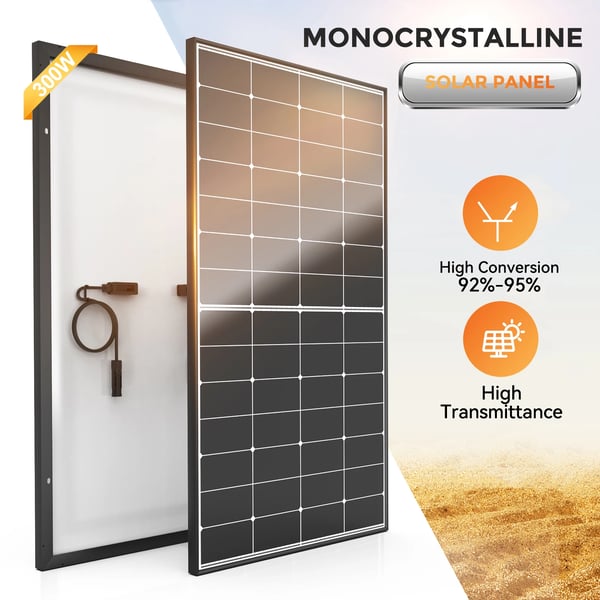 Solpanel, 25,2% Effektivitet, Op til 30 Års Levetid,300w